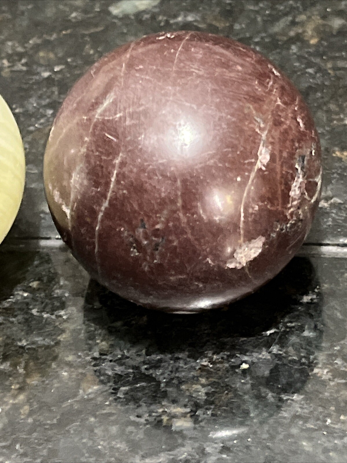5 VINTAGE LARGE Granite / MARBLE Polished SPHERES