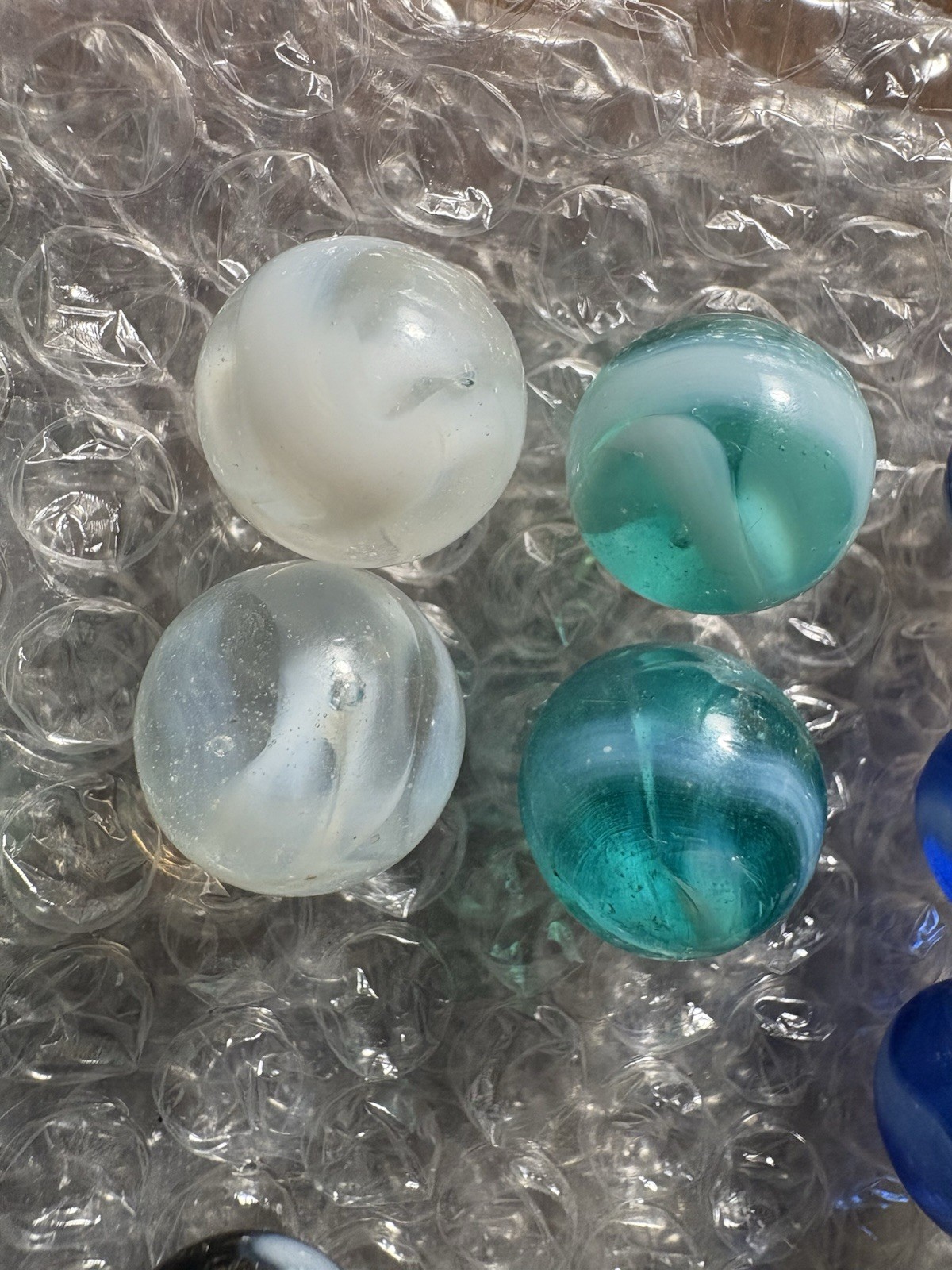 Early 1900s Vintage Misc Marble Lot Of 21, Akro, CAC 9 & Tails, Monies, Swirl