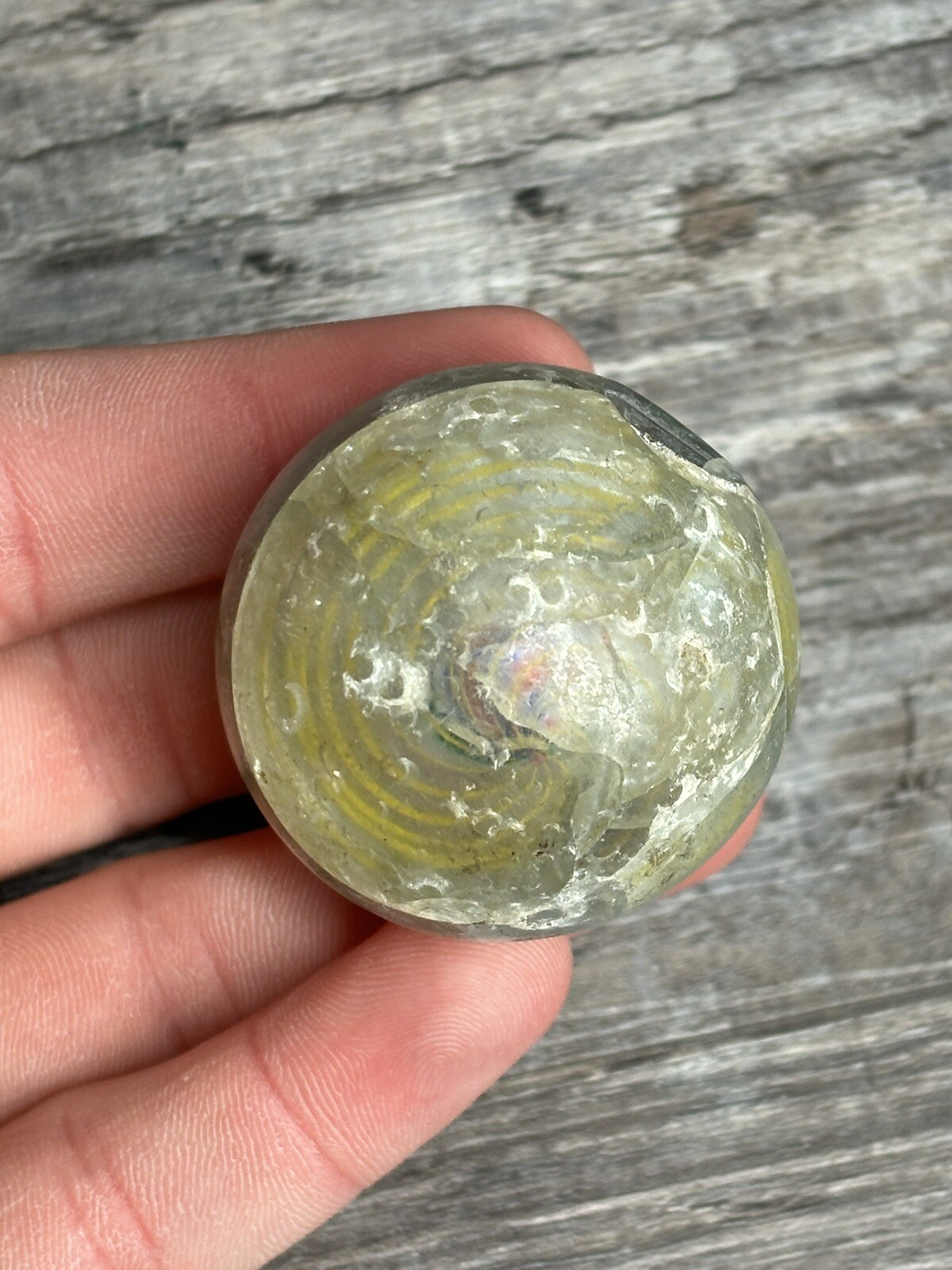 Vintage Akro Agate Peltier Christensen Glass Swirl Marble 1.55”