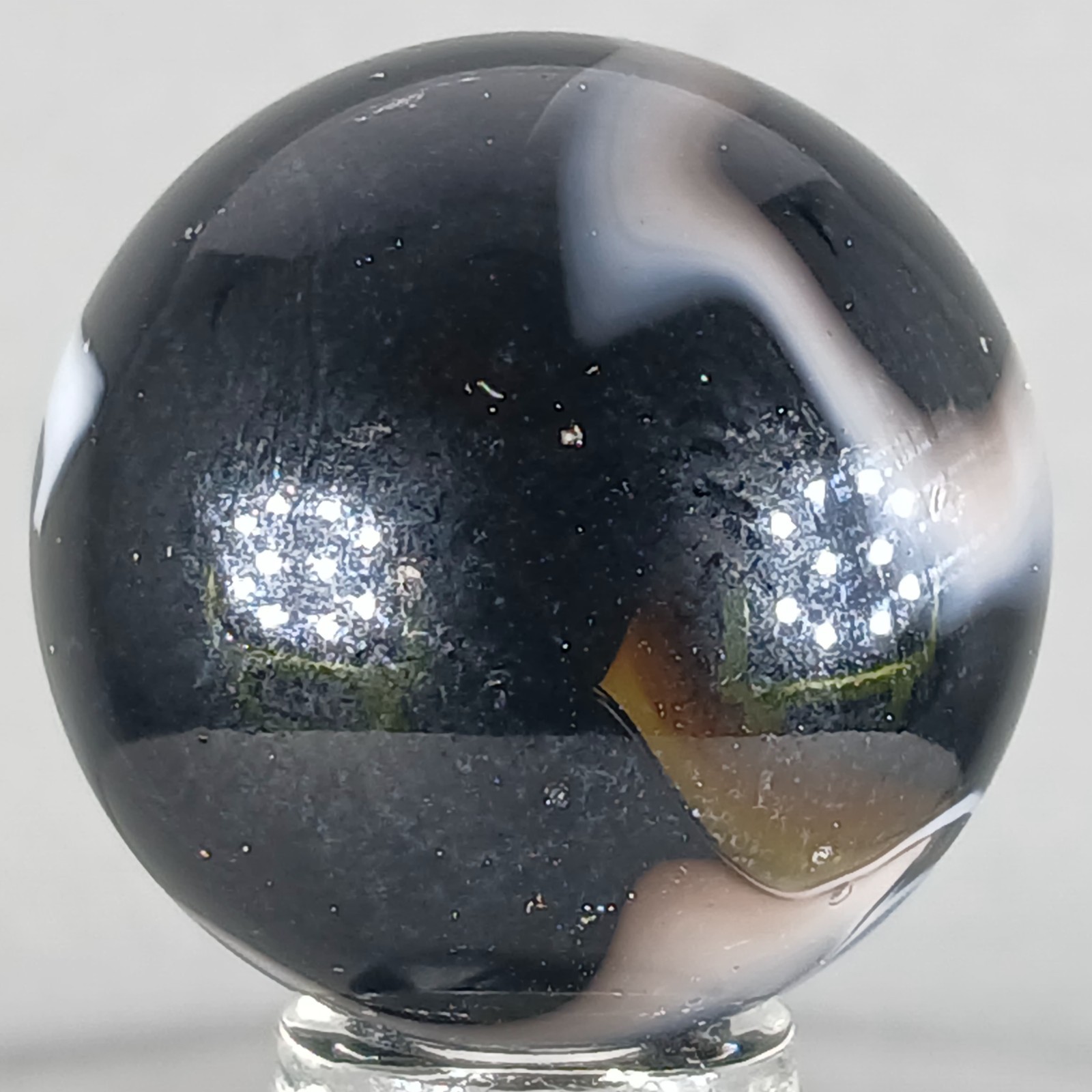 Large Vacor Zebra Marble .97 Inches Near-Mint Condition Condition