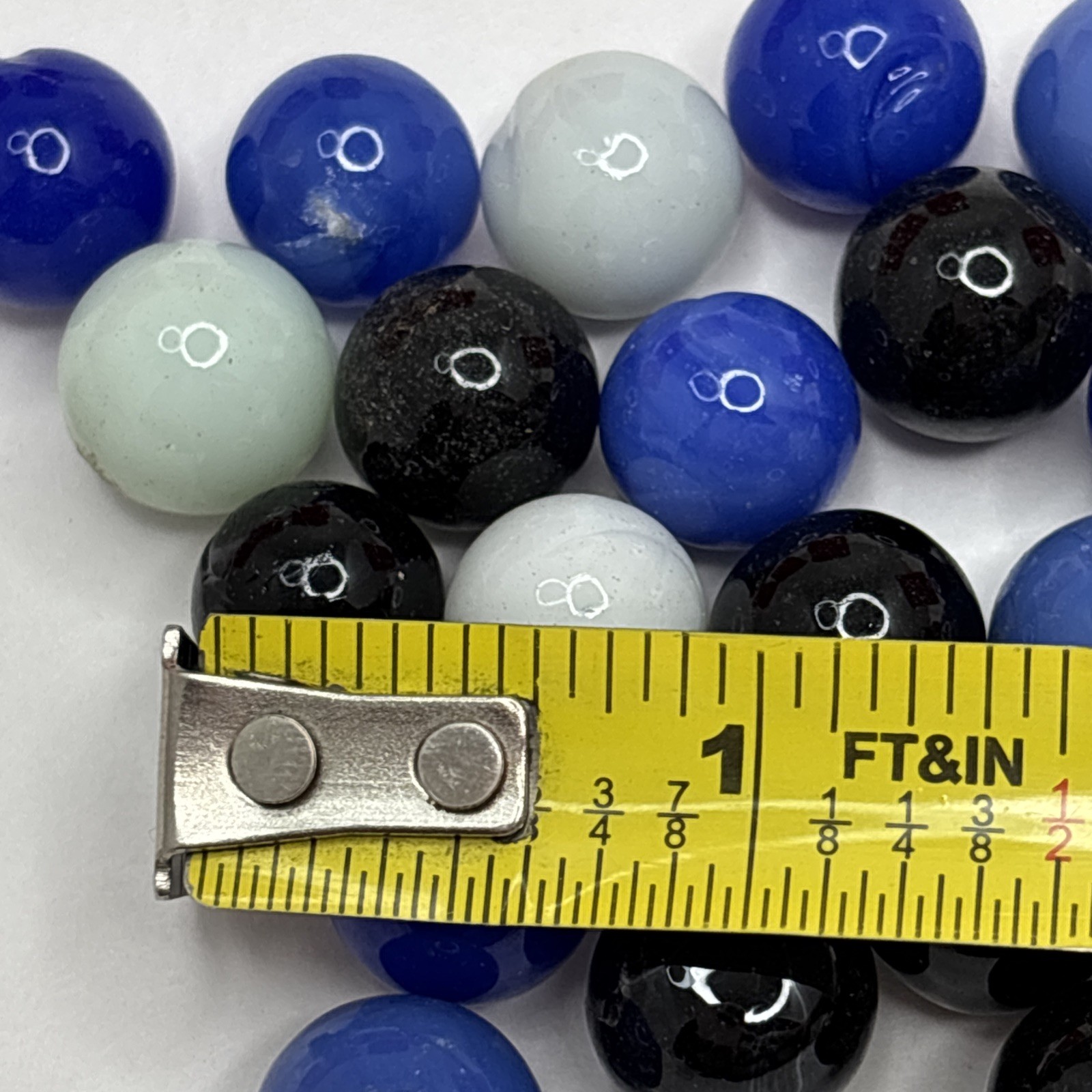 Vintage Bright Color Glass Marbles Lot of 25 Peewee Size O