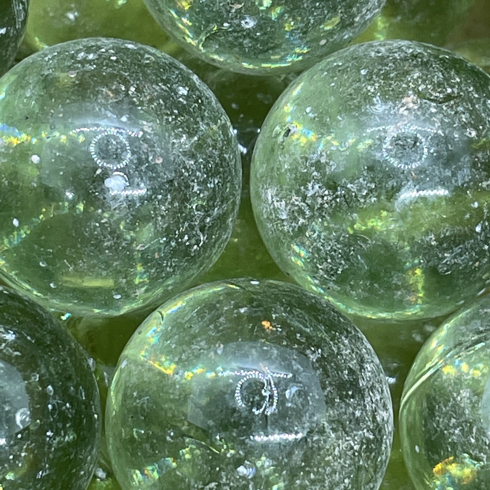 Vintage Bulk 3 Lb (117 pcs) 13/16” Glass Marbles Shooter Tumbler Aquarium Used