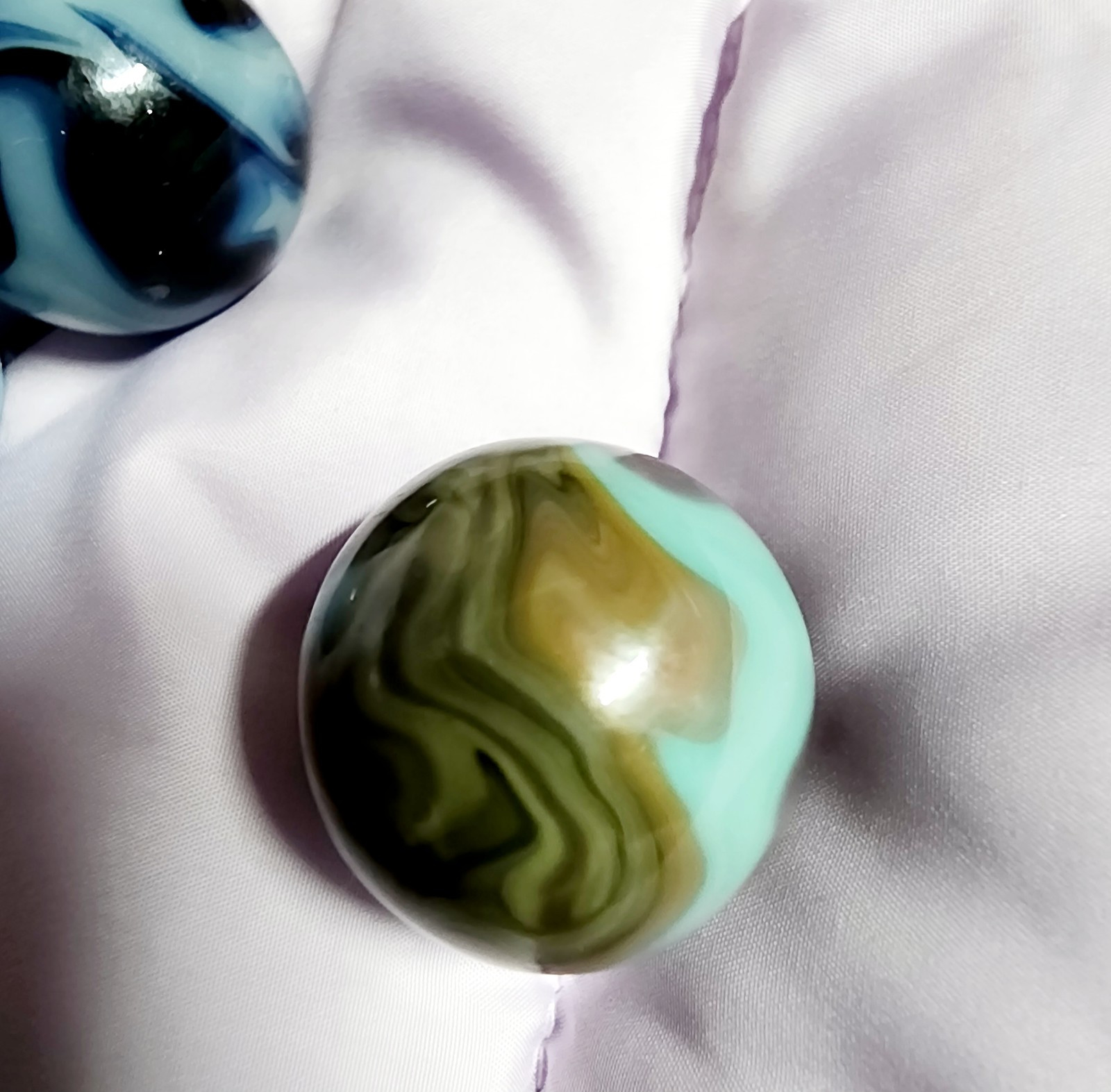 Three Large Vintage Christensen Uranium Marbles