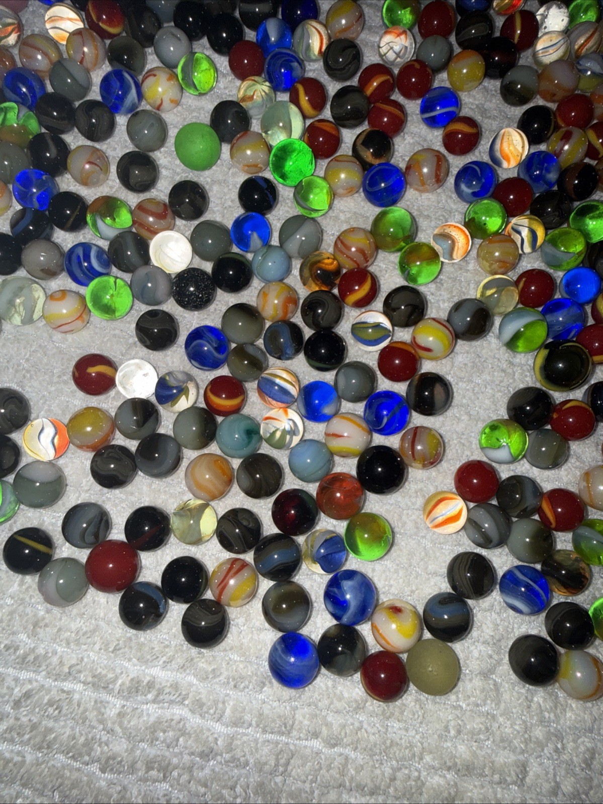 VINTAGE/Antique ESTATE 3 Lb. MARBLE LOT with Vintage Jar (unsearched) 11-13mm.