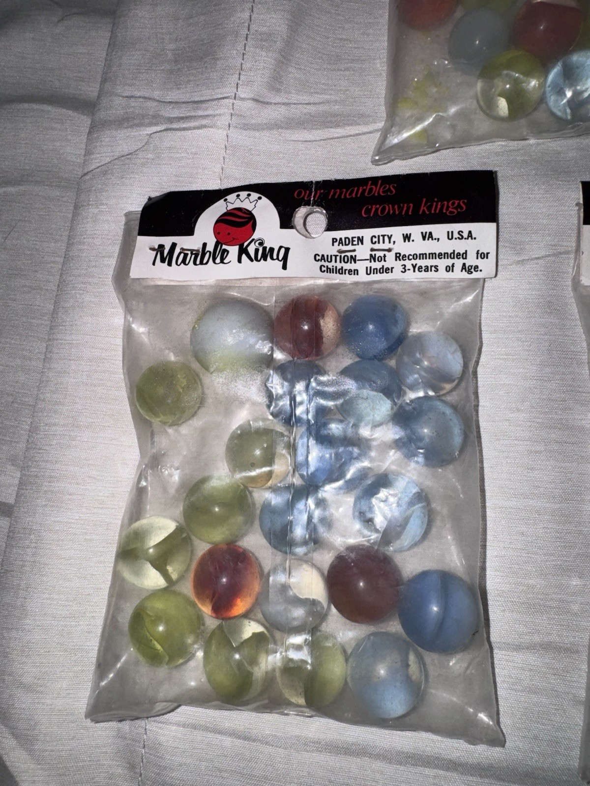 9x Vintage Marble King Marbles 20 Per Pack – 180 Total Glow Cats Eye Shooter