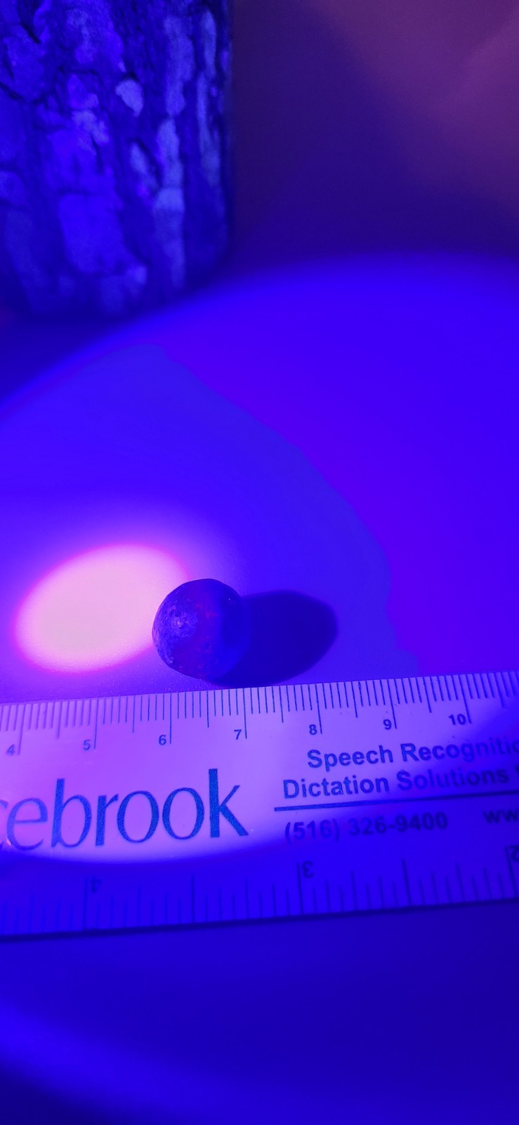 Antique Clay Marble Pieces/Particles Glow Orange Under UV