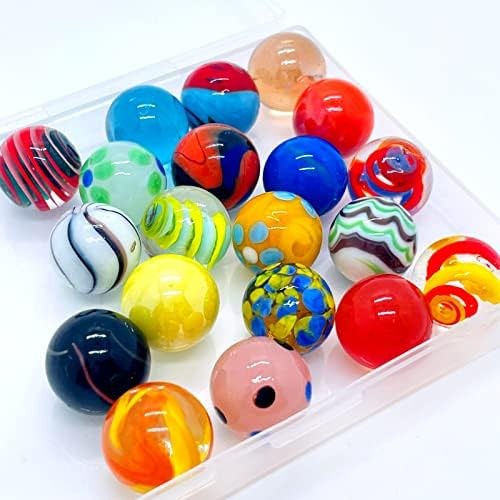 20 Vintage Marbles Bulk for Kids Ages 4-8-12 Hobbyist for Marble Run Track Game