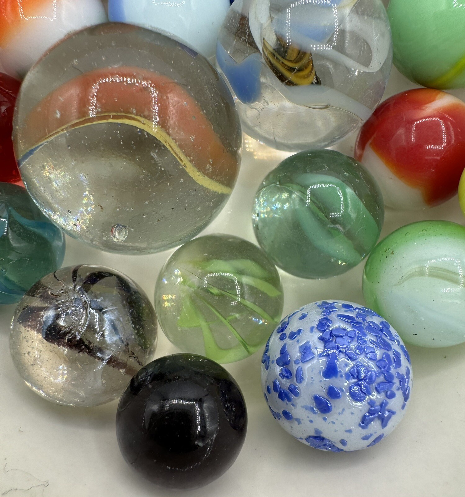Vintage Marble Lot Of MARBLES UV Reactive Cadmium Uranium Lot #7