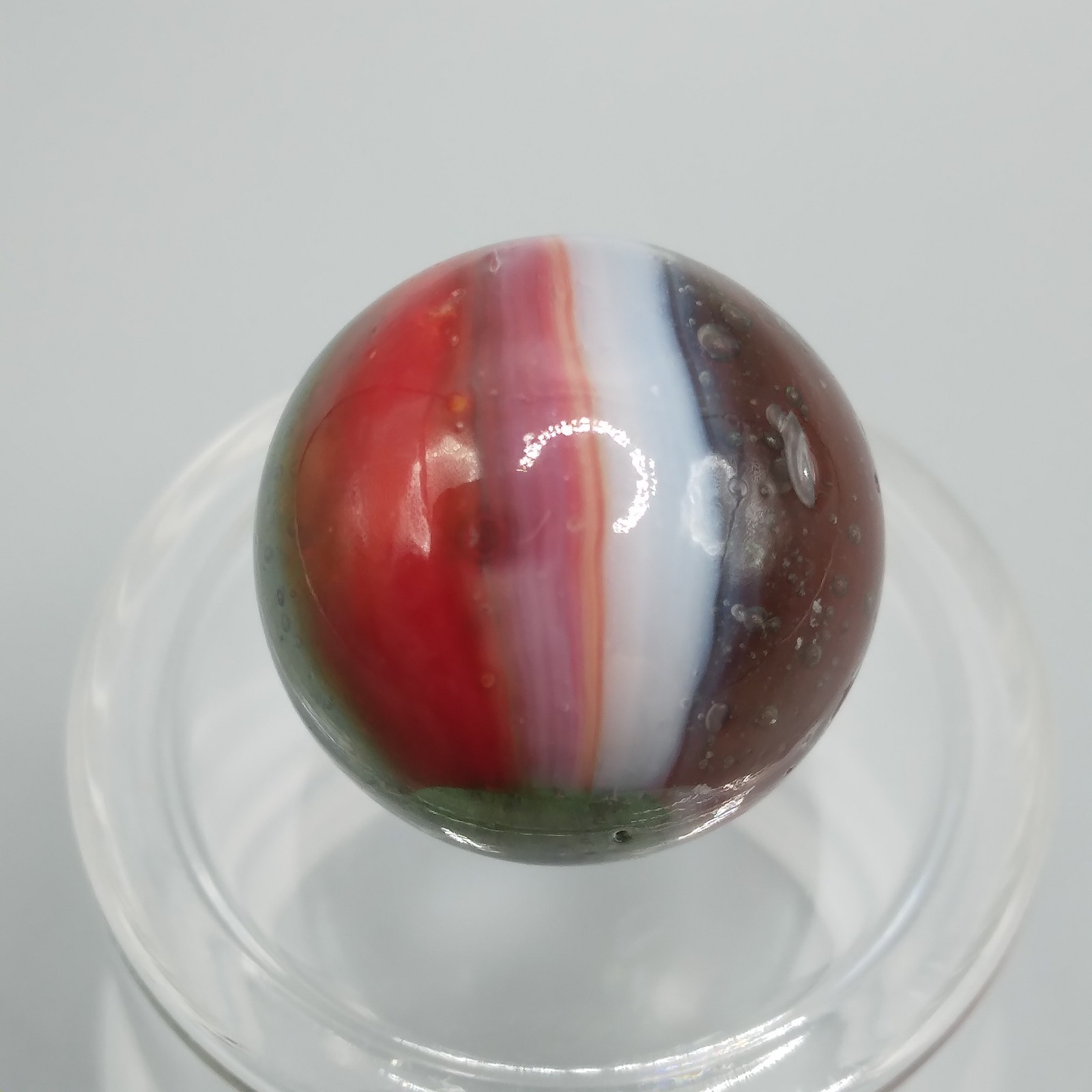 0.60″ Vintage Marble- Kokomo Peltier Vitro Marble King Akro – Quick List #Q37