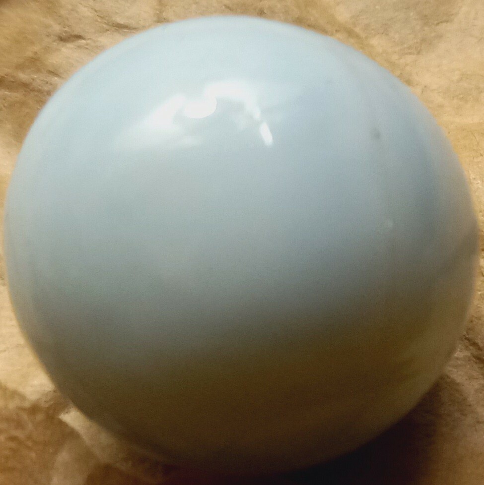 Old Sky Blue Swirl Agate Toy Marble 15mm Christensen?? (M7)