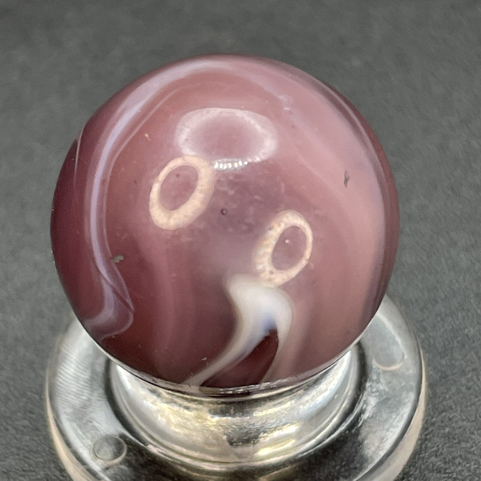 Christensen Or CAC Slag Marble Multi Color Single Seam Marble Vintage Marbles