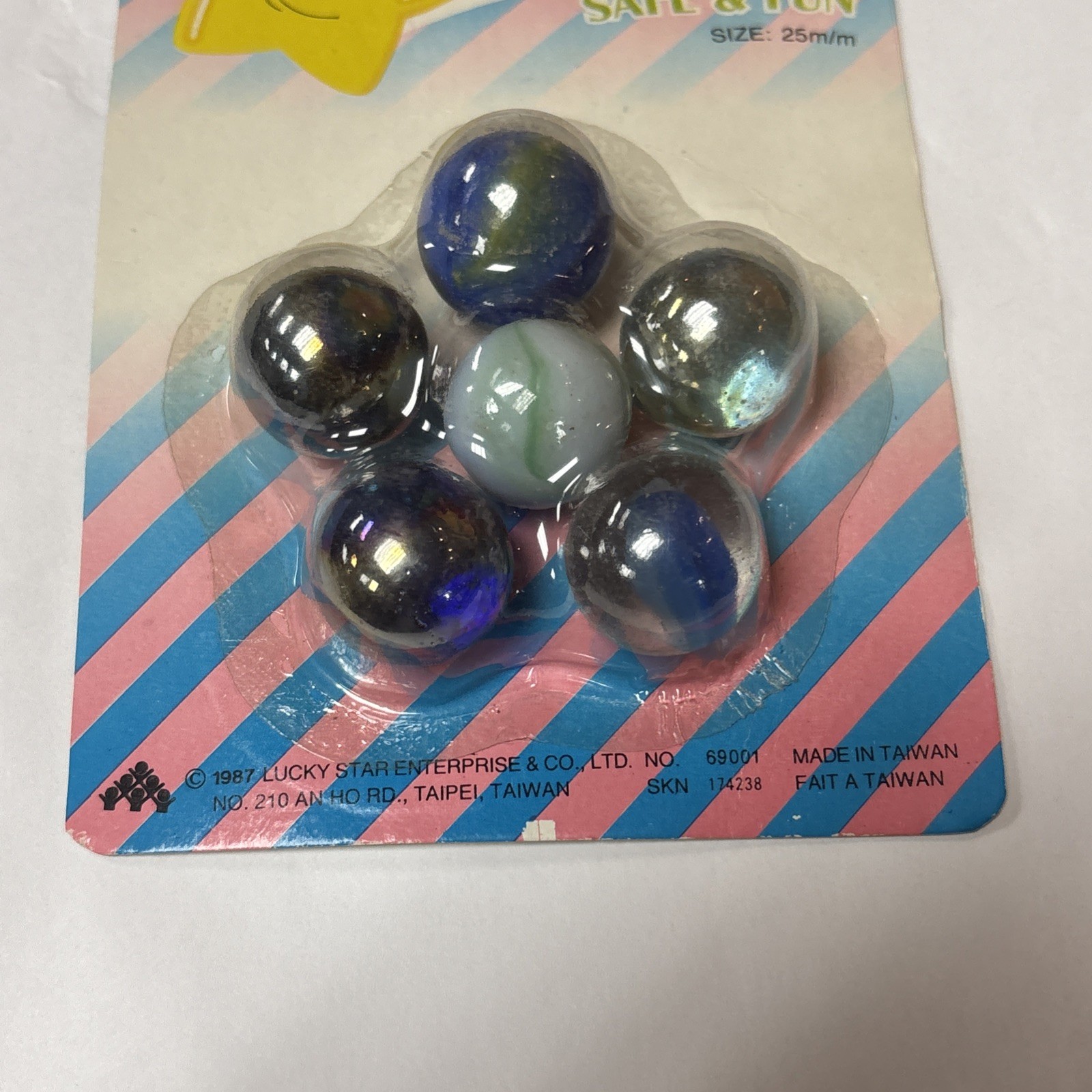 1987 Lucky Star Marble Shooters Unopened Packs NOS 25mm