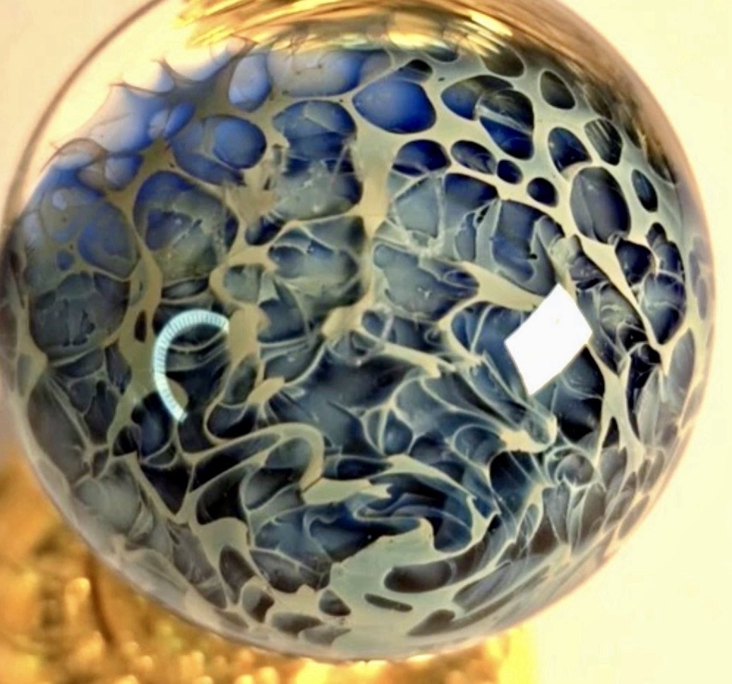 Mazet Studio’s Art Glass Dichroic Vortex Marble 1.6″