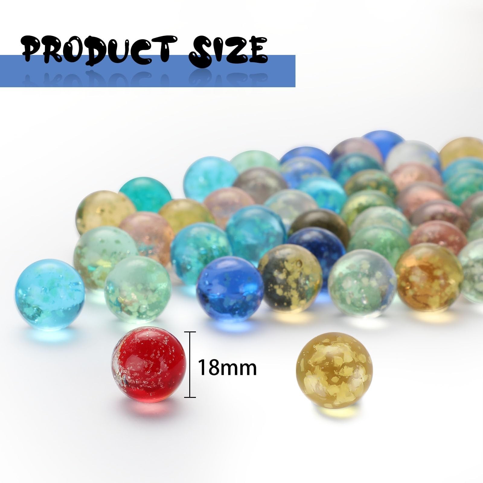 100 Colorful Glow in the Dark Glass Marbles – Luminous Multi-Color for Games & D