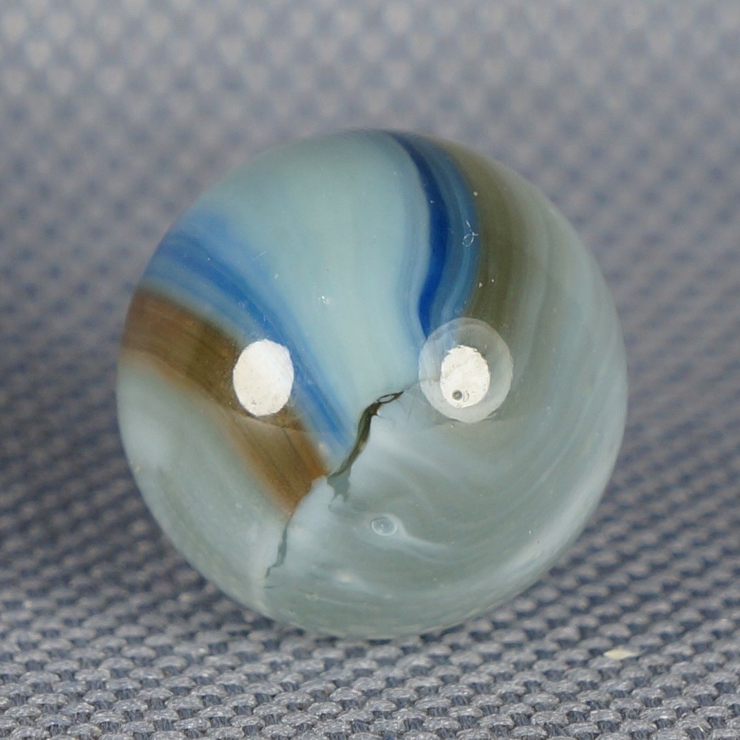 Vintage Marble: Mint 5/8 Vitro Agate Superior Tri-Lite -One Killer Old Mib