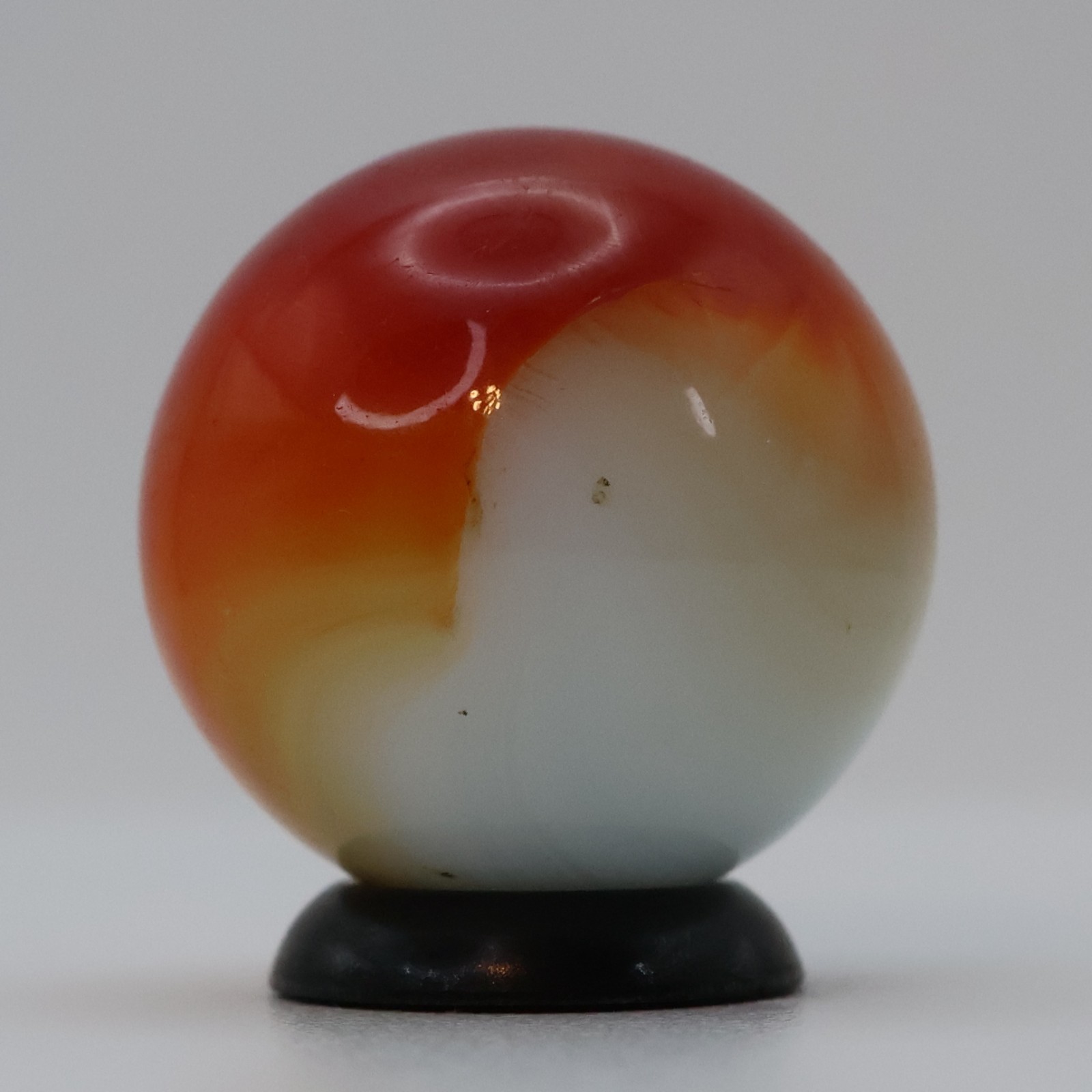 3/4″ Akro Agate Patch Marble, Red & White