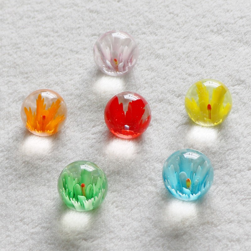 25mm Glass Marbles Decorative Glass Beads Balls Vase Fish Tank Decor Toy Game