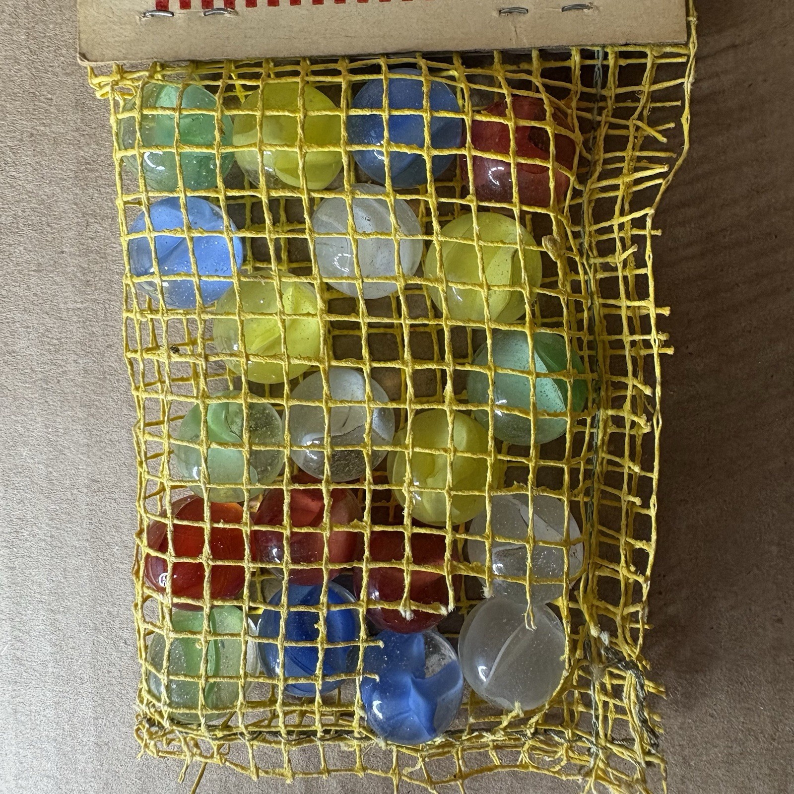Tom Mix Straight Shooter Marbles 1940’s Damage to Bag Complete with Tag Vintage