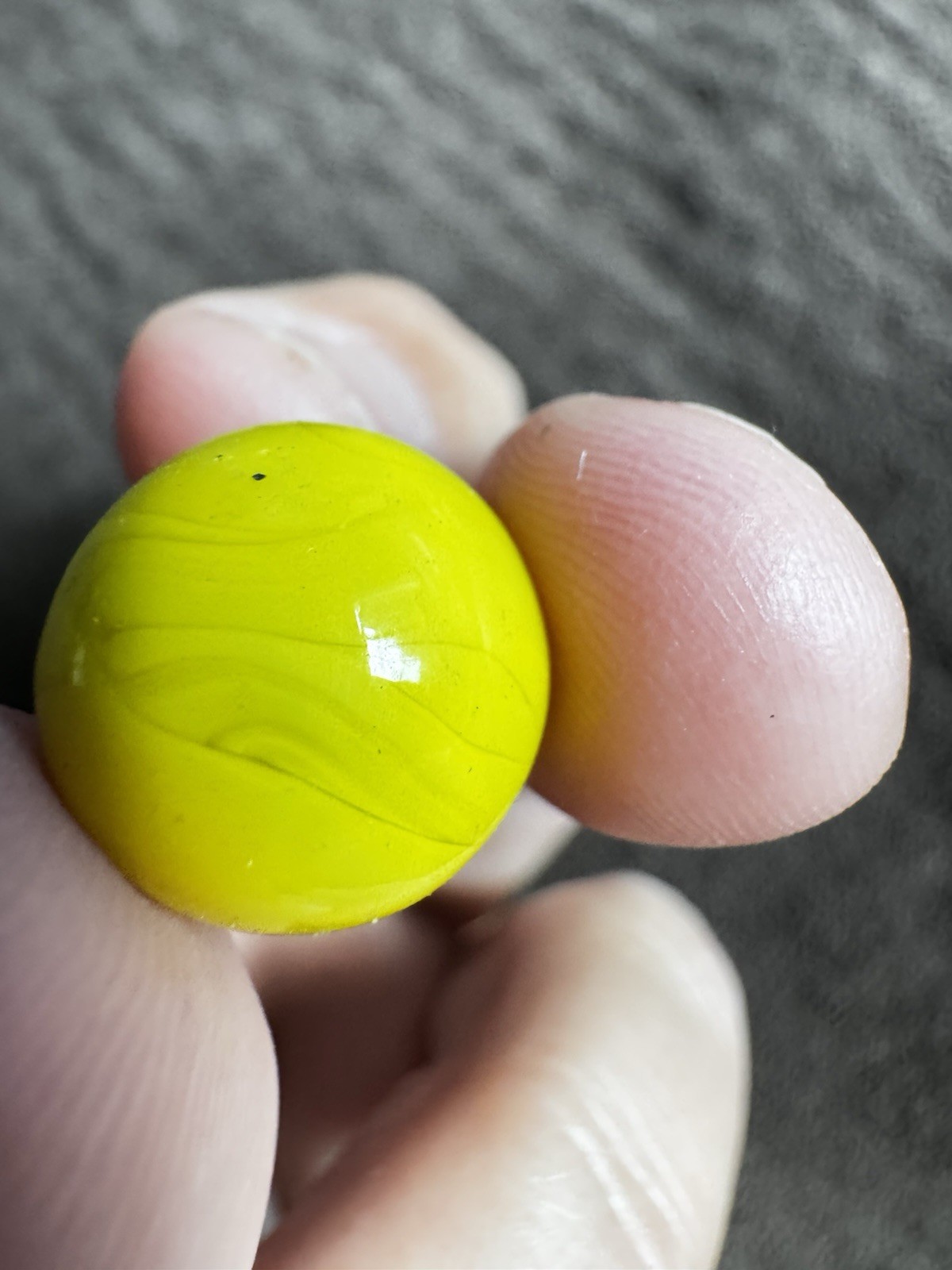 Vintage CAC Rare Yellow Pearl Swirl Christensen Marble