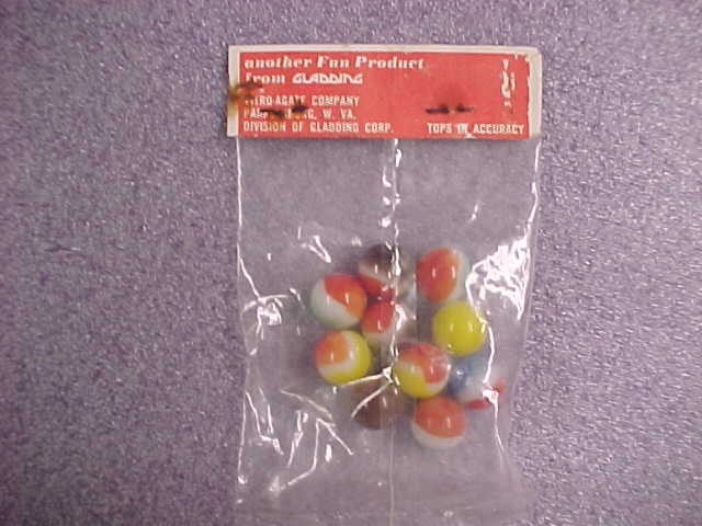 bag of 10-Gladding vitros marbles.bag is rough