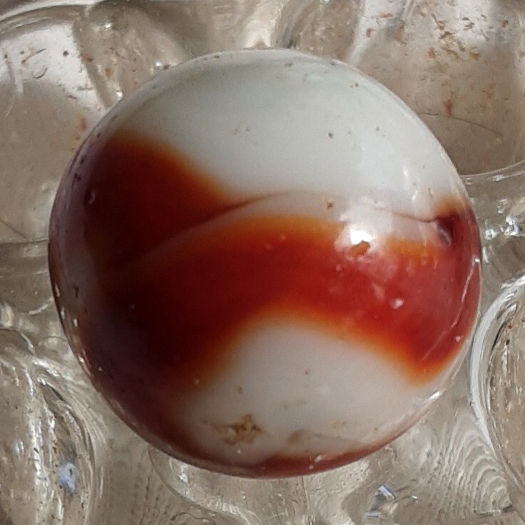 11/16″ Peltier Red Zebra / Oxblood Tracer Marble In Mint 9.2 Condition ✔ 📷 .