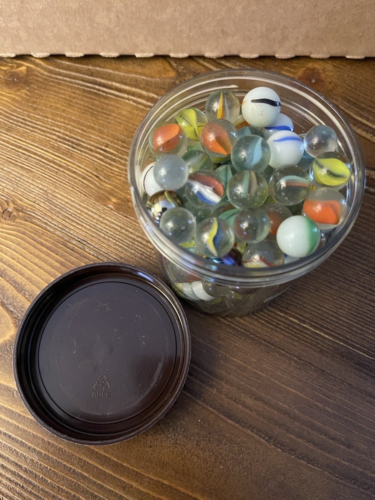 Vintage Mixed Lot of Approximately 150 Glass Marbles