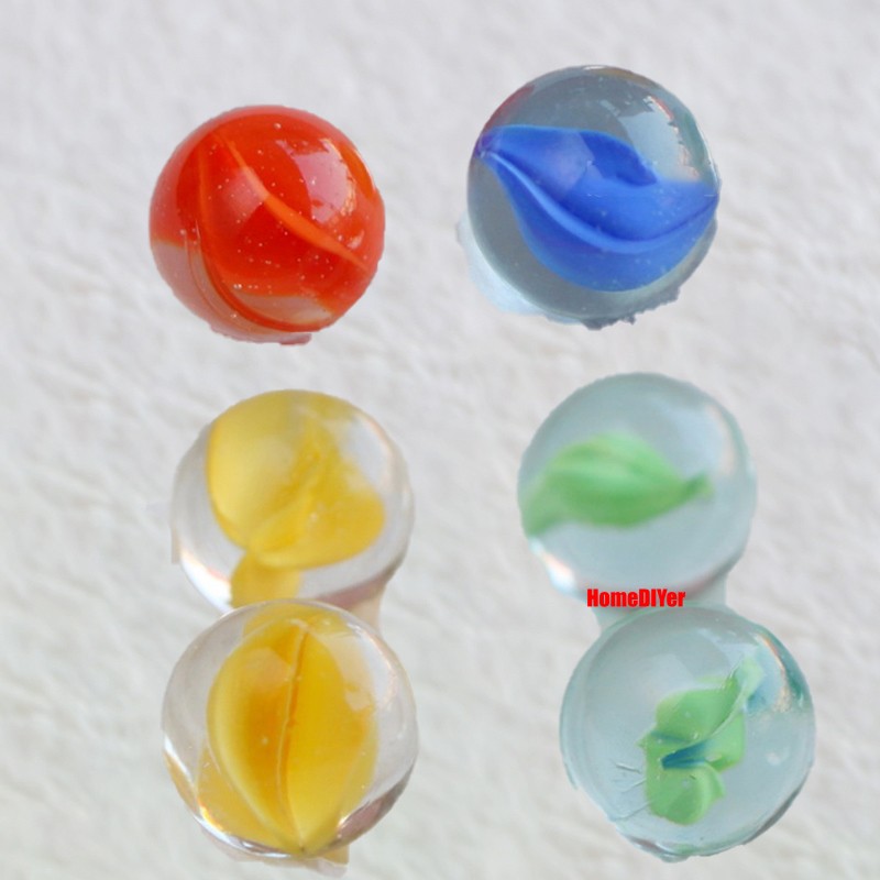 Colour Glass Marble Balls Traditional Vintage Classic Kids Toys Games Decoration