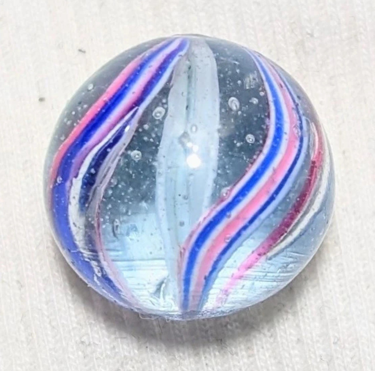 25/32″ Oddball Open Solid Core Peppermint Banded German Handmade Marbles , MM
