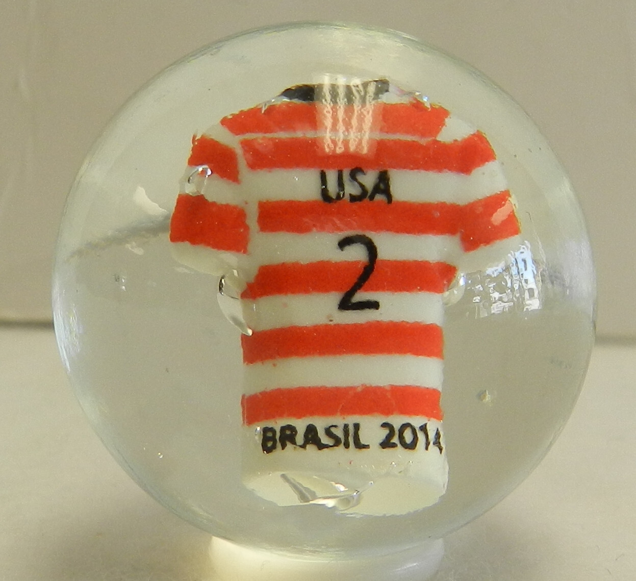 #17750m USA Soccer or Football Contemporary Jersey Sulphide Marble 1.34 Inches