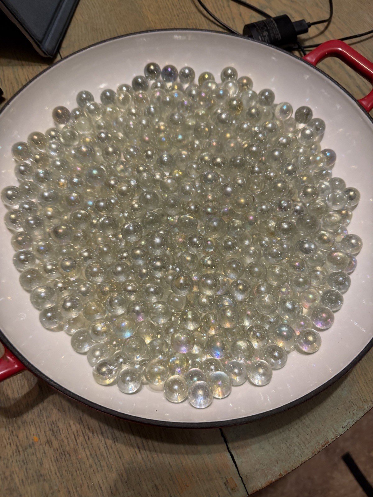 Lot Of 513 Clear Glass Marbles Six (6) Pounds Of Different Sized Playful Joy👀