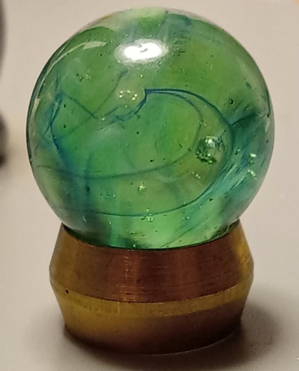 c1931-55 Ravenswood Novelty Marble Transparent Swirl MINT GREEN BASE 2-Color