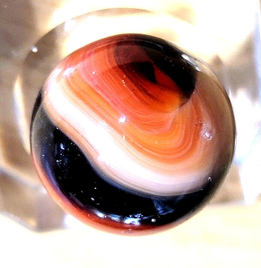 HYBRID AKRO AGATE SPECIAL BENGAL TIGER STRIPE CORKSCREW SWIRL .621″ NM +/- 6B/47