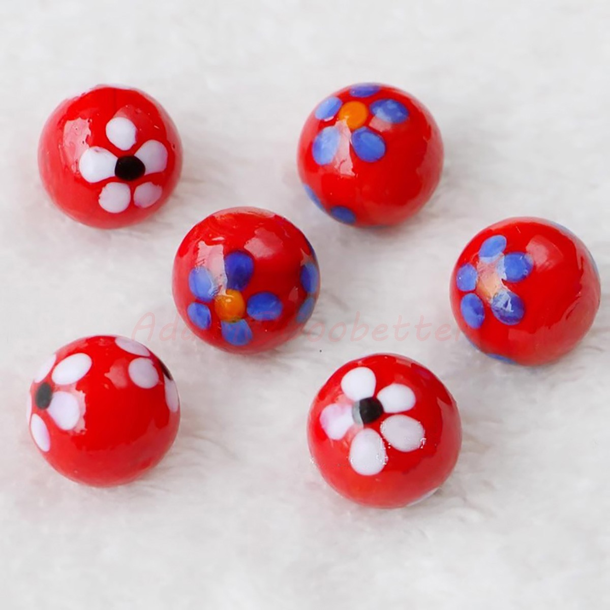 16mm Flower Glass Ball Marbles Traditional Vintage Classic Toy Game DIY Decor