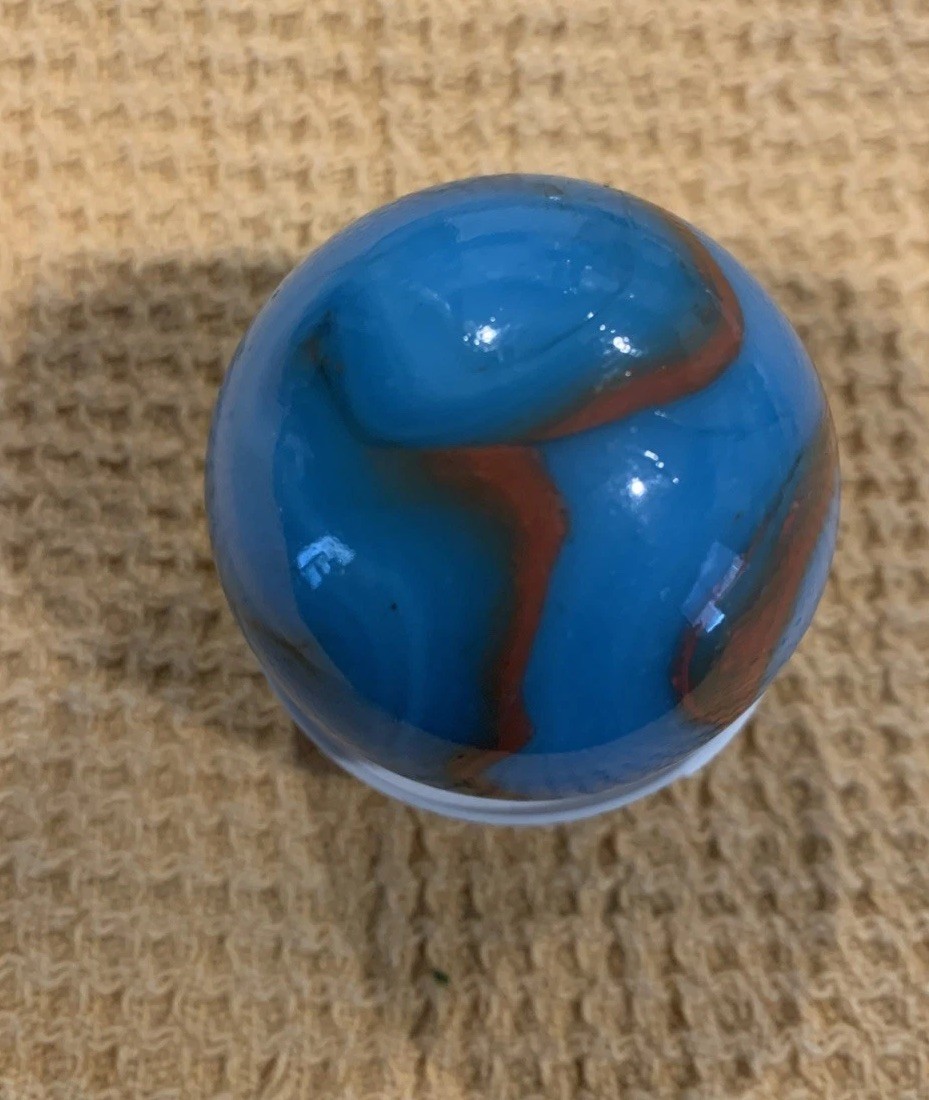 Spiderman Superhero Marble SHOOTER 1.6 Inches HUGE – WET MINT – RARE