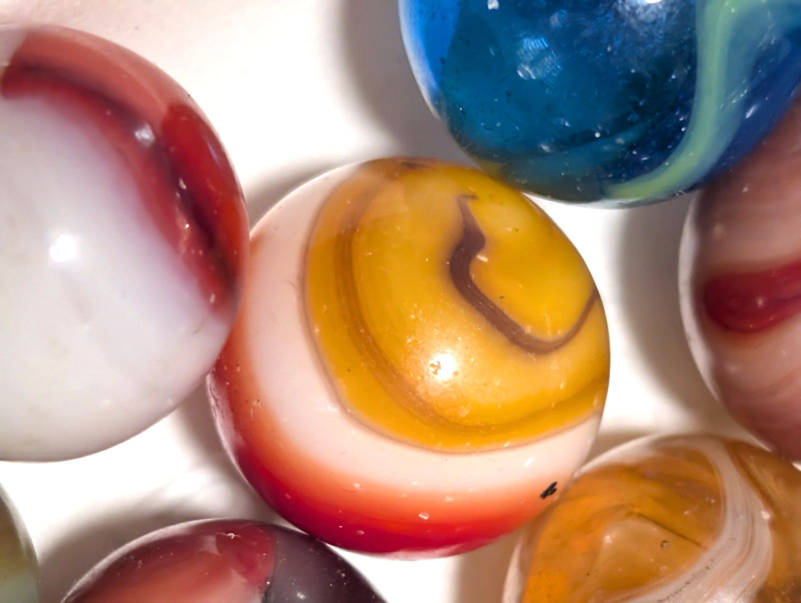 #9 Collectable Mint- Excellent Vintage Mixed Beautiful Marbles, 1930’S-1960’S