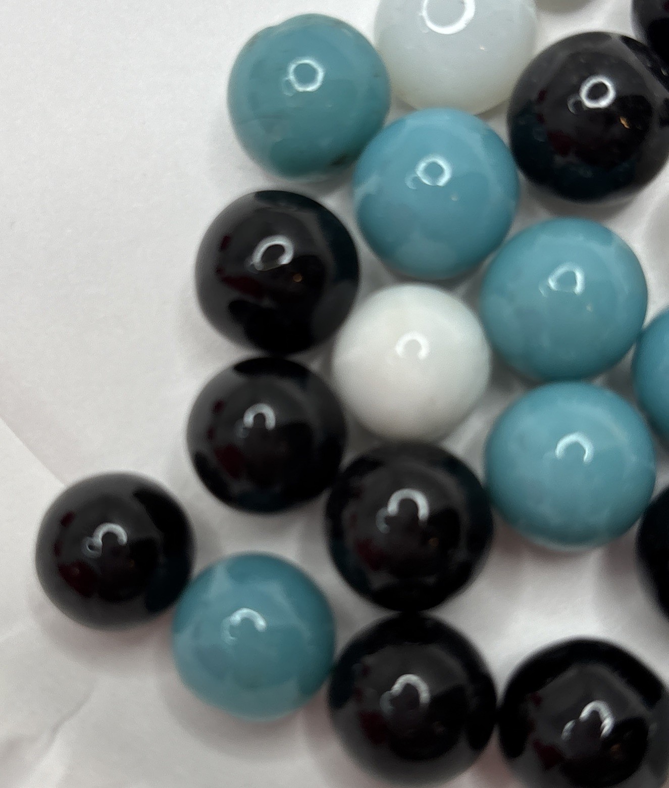 Vintage Bright Color Glass Marbles Lot of 25 Peewee Size H