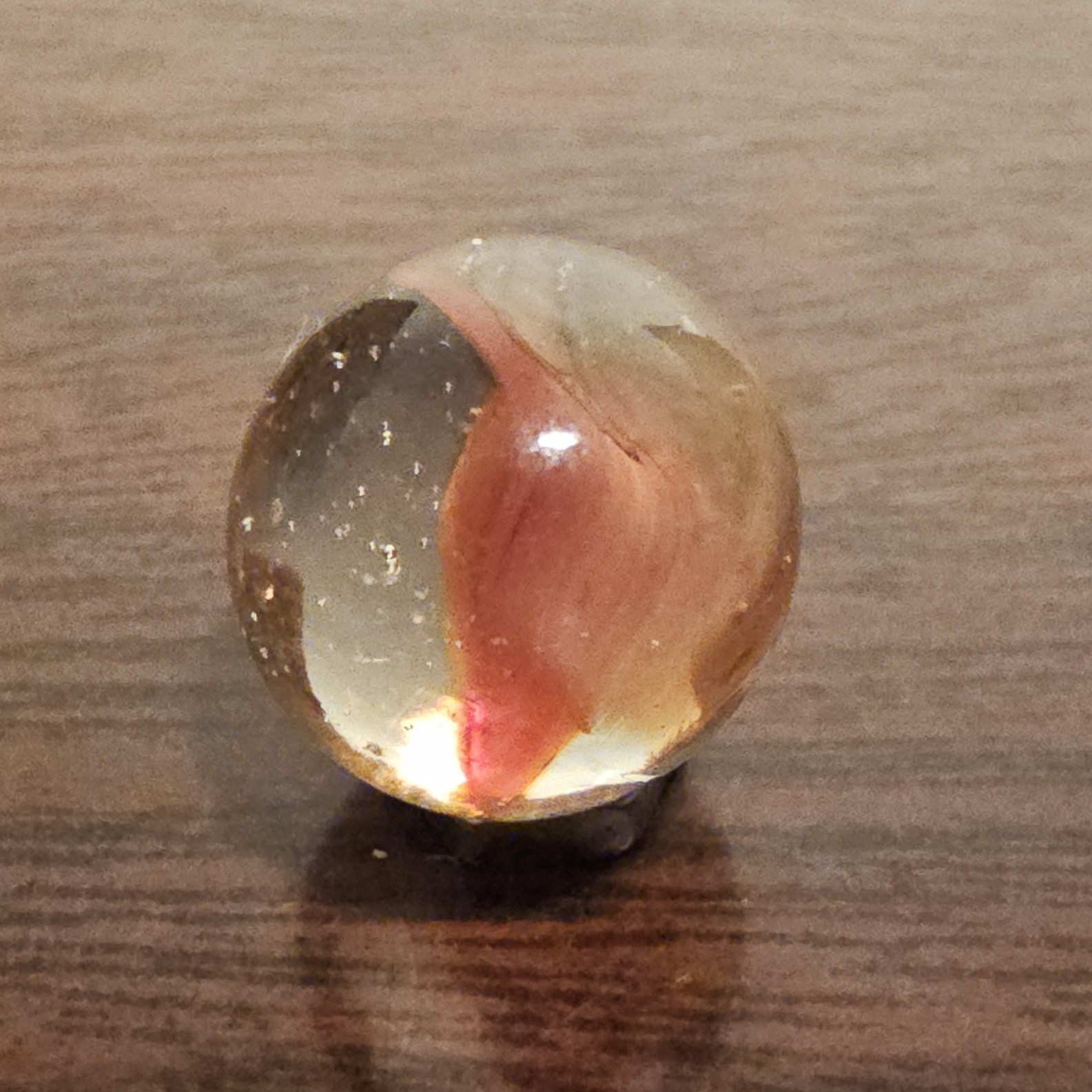 Vintage C. E. Bogard Rose 4 Lobe Hybrid Cats Eye .625 Glass Marble