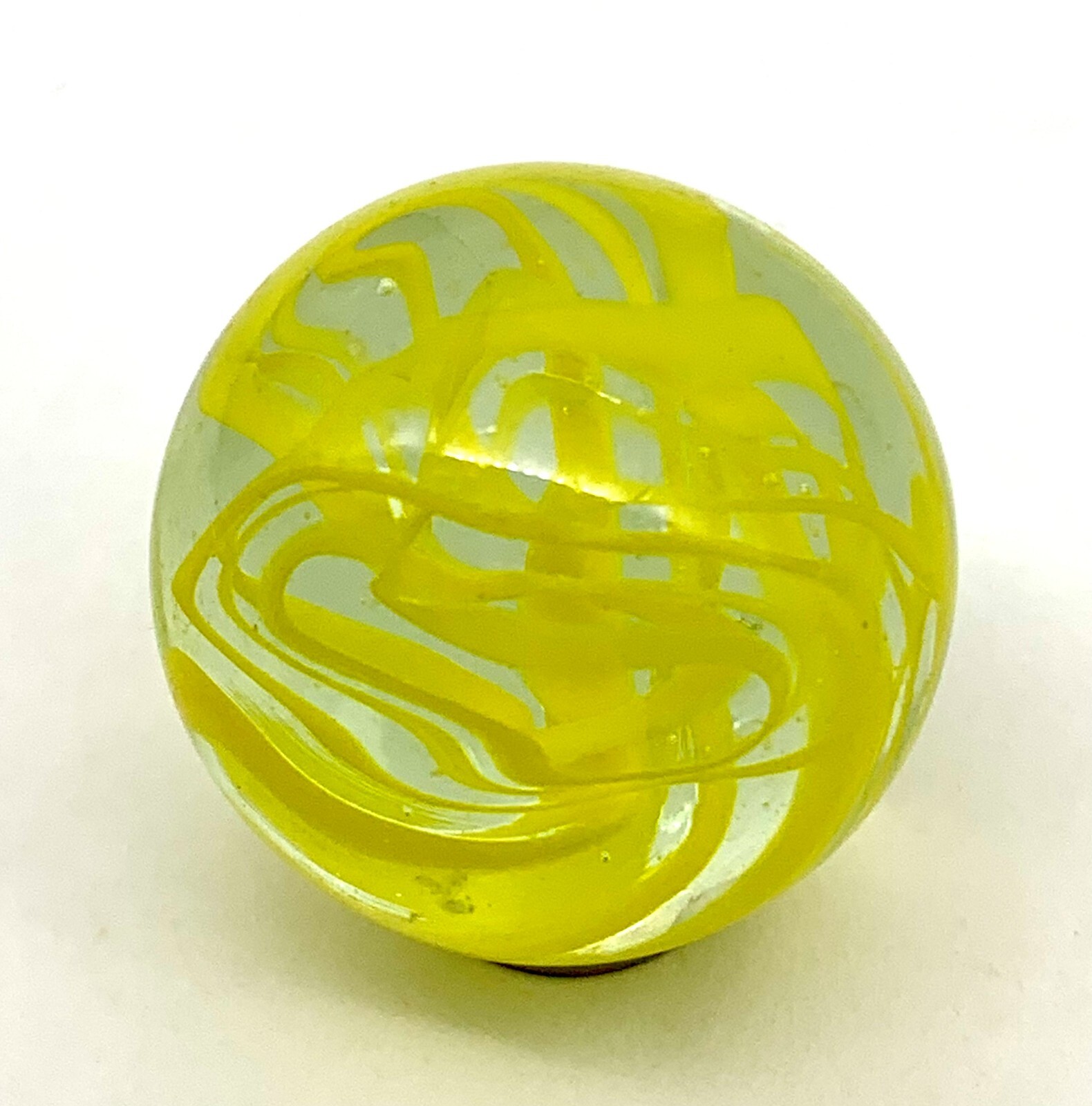 25mm Spaghetti Glass Shooter 1″ Marbles Pk 4 Red/Orange Blue Yellow Green Swirls