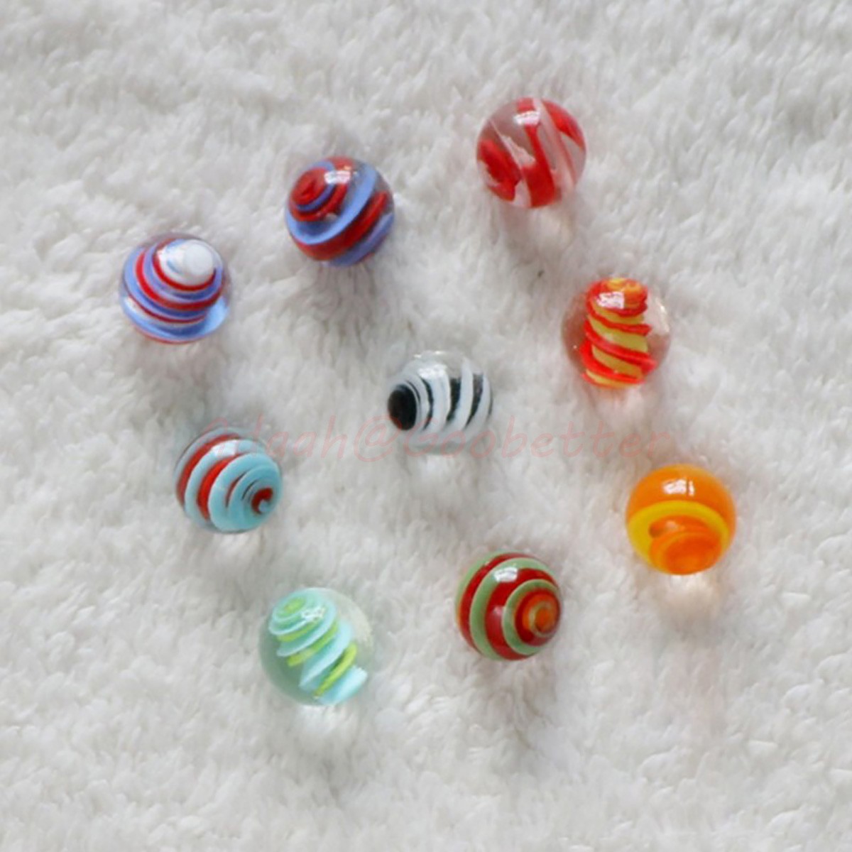 16mm 20mm Glass Ball Spiral Twist Marbles Kids Toy Game Vase Fish Tank Decor