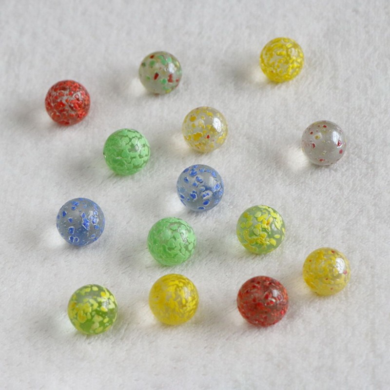 16/25mm Sesame Glass Marbles Beads Vase Filler Aquarium Gravel DIY Craft Decor