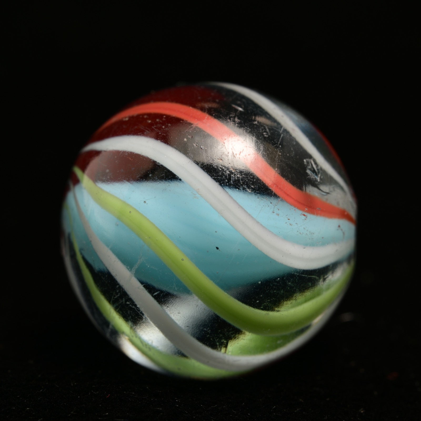 Baby Blue Solid Core German Handmade Antique Marble Crisp & Clear 18mm 11/16”