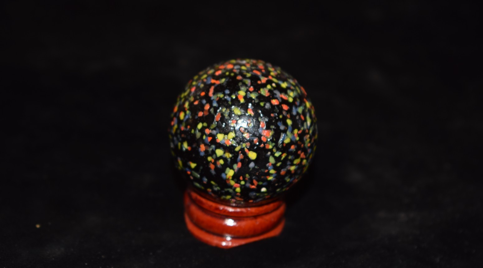 👴👵➖⏩ HTF Retired VACOR Frit infused glass marble🦶Toe Braker size 1.593=40mm
