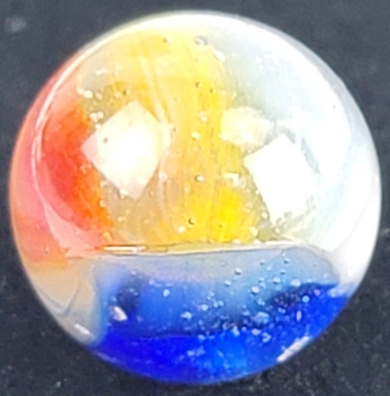 🏳️‍🌈 Rare Vitro Agate Tri Lite Elite Helmet Vintage Marble Rainbow 5/8 🏳️‍🌈