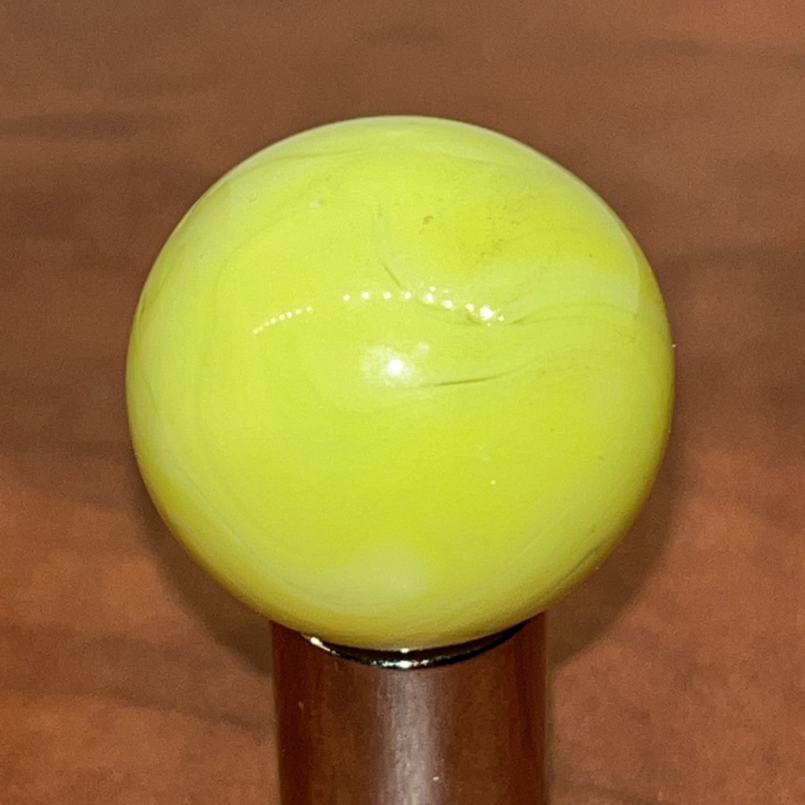 Vintage Shooter Marble .953 Light Green Glows Orangish/pinkish In UV Light (5)
