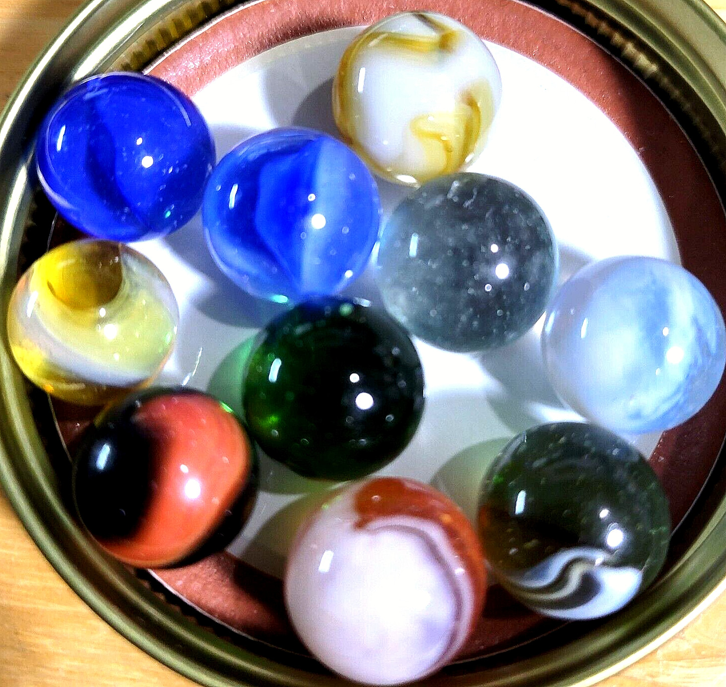 10 COLLECTOR’S LOT MASTER AGATE CORKSCREW WV ST MARY’S FULL BL NM+/- .VAR” X15/Q
