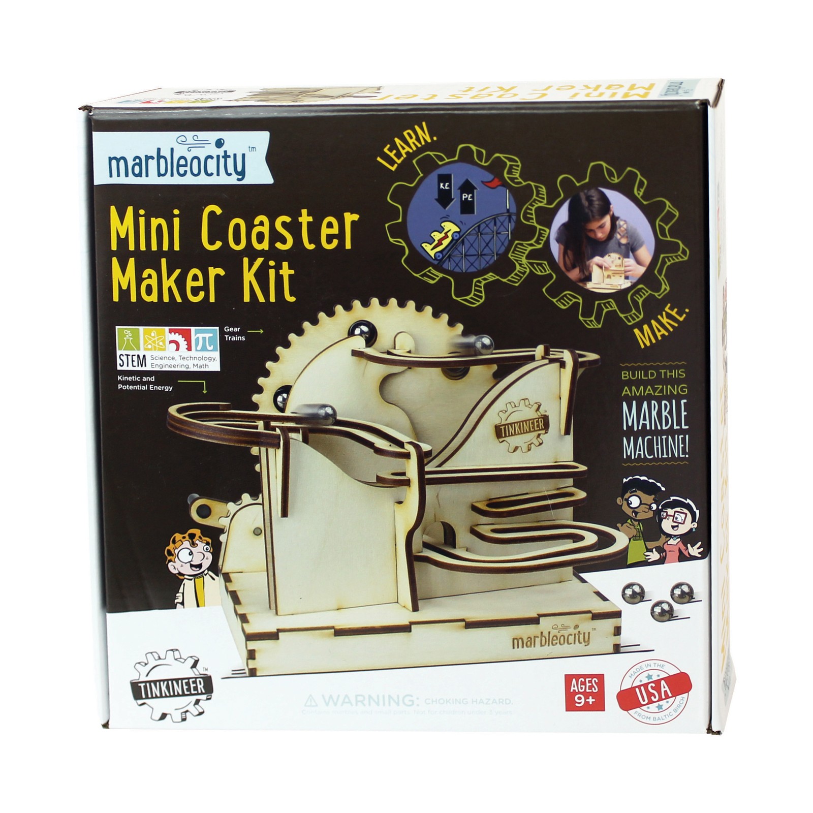 New – PlayMonster Marbleocity – Mini Coaster Maker Kit – Ages 9+ | 1 player