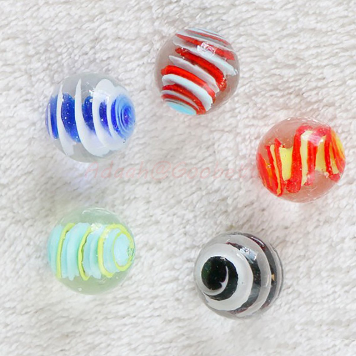 16mm 20mm Glass Ball Spiral Twist Marbles Kids Toy Game Vase Fish Tank Decor