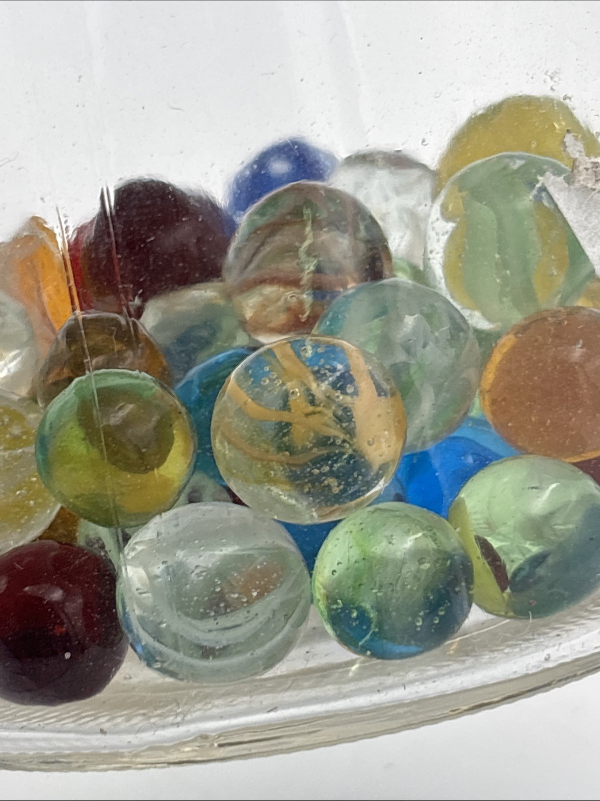 Custom Marble Container With Multicolored Marbles