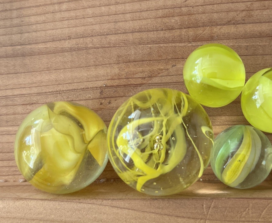 Vintage Marble Lot Cat Eye Swirl Corkscrew UV Reactive Spaghetti Shooter
