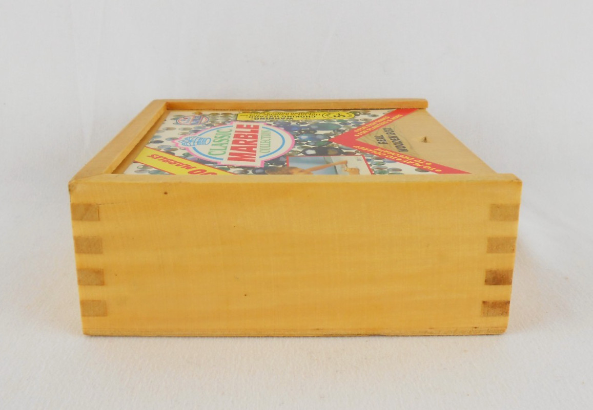 Imperial Classic 100 Marble Collection Real Wooden Box New Open Complete 1998